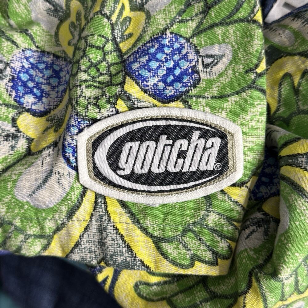 GOTCHA Board Shorts XL Swim Trunks 90s Y2K Bold Hawaiian Tropical Men's